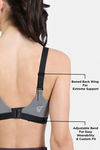 Zelocity High Impact Quick Dry Padded Sports Bra - Jet Black — thumbnail 8
